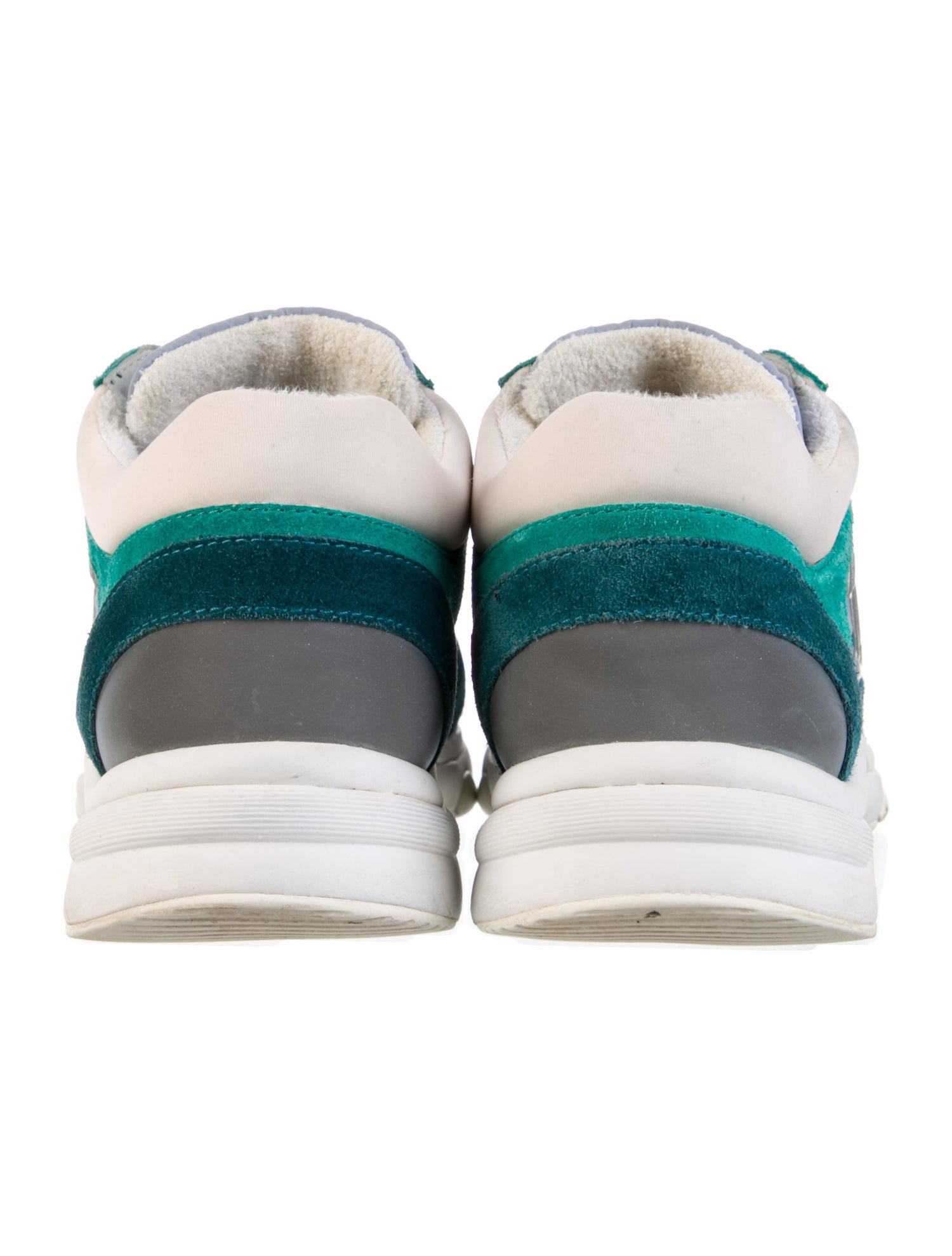 Chanel Interlocking CC Logo Suede Sneakers